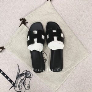 Hermes Oran Sandal Noir