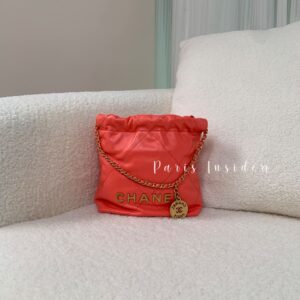 Chanel 22 Bag Mini Pink Coral