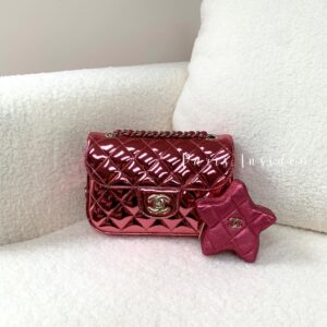 Chanel Mini Flap Bag With Star Pouch Pink
