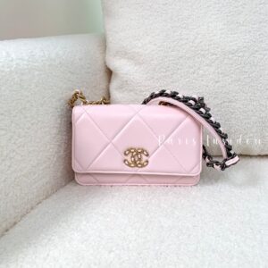 Chanel 19cm Wallet On Chain Pink Sakura