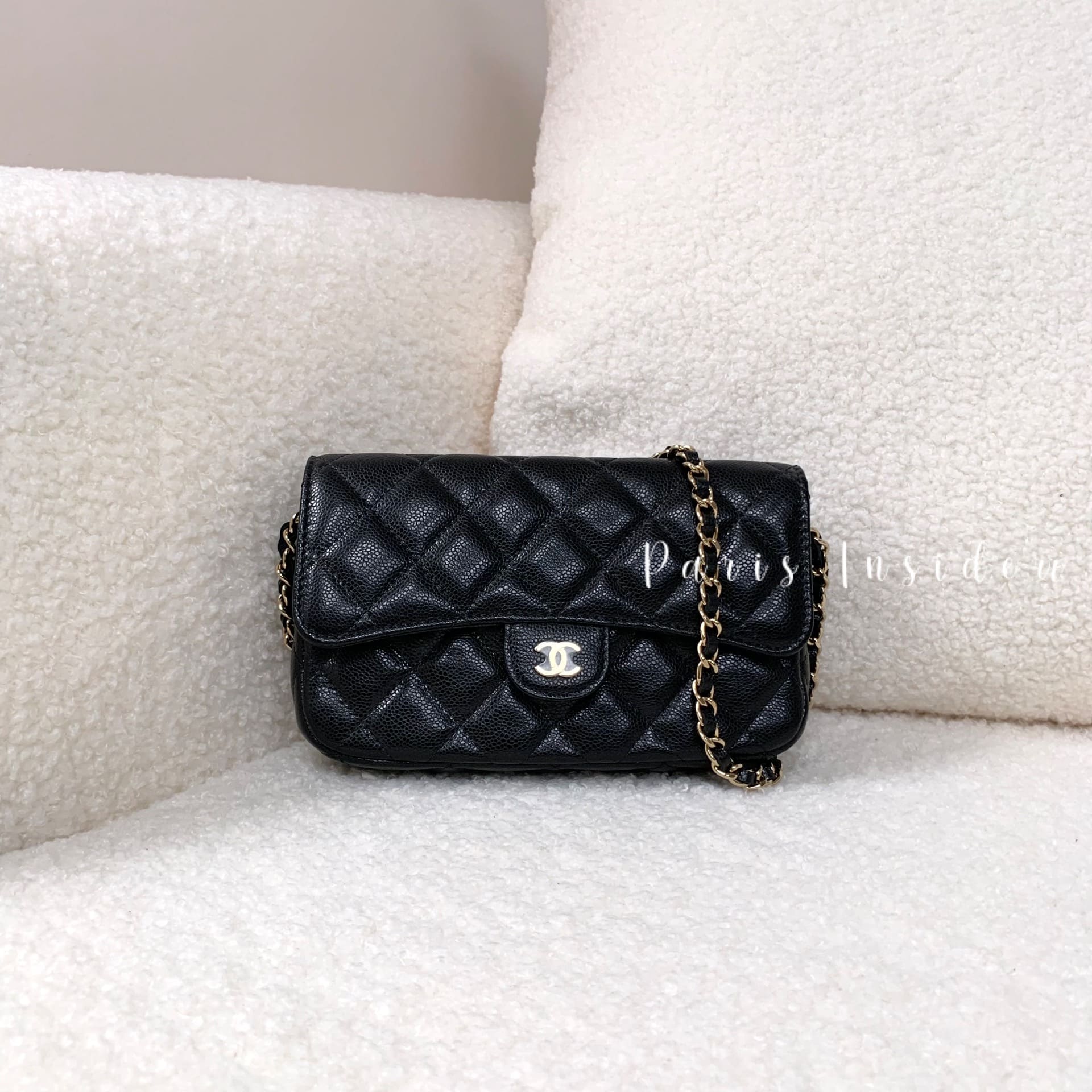 Chanel 2 in 1 Black Wallet On Chain