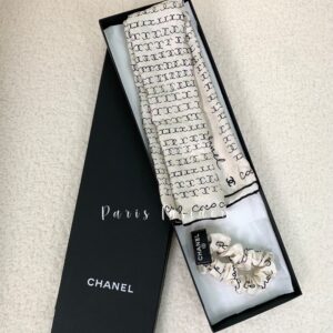 Chanel CC Logo Ivory Twilly With Hairband
