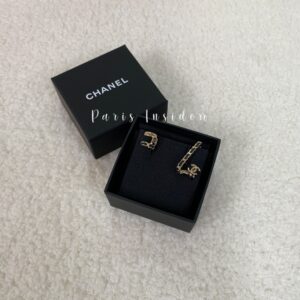 Chanel CC Logo Asymmetric Earrings
