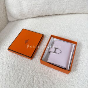 Hermes Bearn Card Holder Mauve Pale PHW