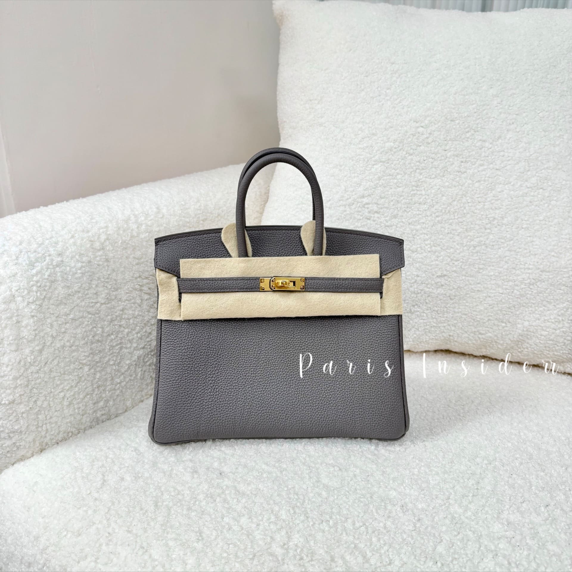 Hermes Birkin 25 Etain GHW