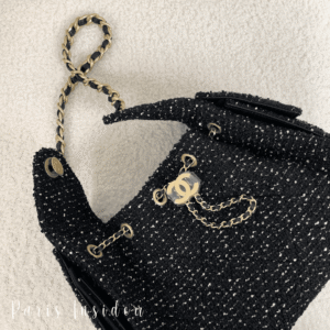 Chanel 25 Hobo Bag 25A Tweed Glitter - black 黑色AS5293