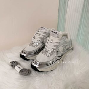 Chanel 23C metallic sneaker - gray/sliver 灰銀