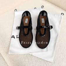 Alaia Ballet Flats in Fishnet – Black 黑 - Paris Insider HK limited