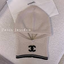 Chanel CC Logo Balaclava – Light Beige & Black - Paris Insider HK limited