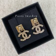 Chanel CC Logo Pendant Earrings Light GHW - Paris Insider HK limited