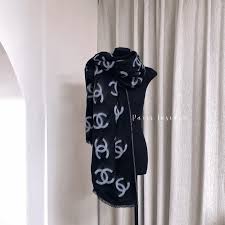 Chanel 25B reversible wool scarf AAB347 – black 黑 - Paris Insider HK limited
