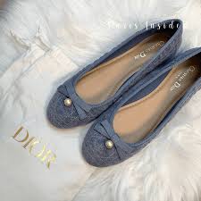 Dior Ballet Flats – Blue Cannage Embroidered Denim 牛仔藍 - Paris Insider HK limited