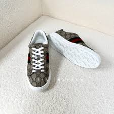 Gucci GG Sneakers – Web Beige And Ebony 米色拼烏木 - Paris Insider HK limited