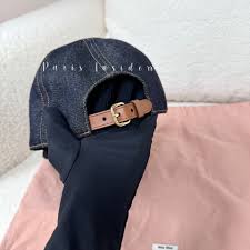 Miu Miu Blue With Brandy Denim Baseball Cap - Paris Insider HK limited
