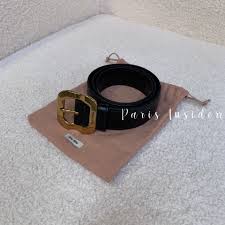 Miu Miu Leather Belt – Black 黑 - Paris Insider HK limited