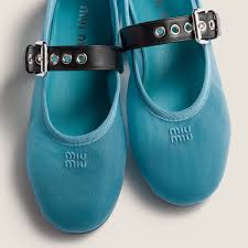 Miu Miu Mesh Fabric Ballerinas – Anise (茴香色) - Paris Insider HK limited