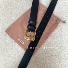 Miu Miu Nappa Leather Belt – Black 黑 - Paris Insider HK limited