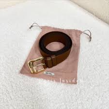 Miu Miu Nappa leather Belt Oak - Paris Insider HK limited
