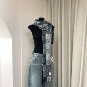 Loewe Anagram Scarf – black/gray 黑灰 - Paris Insider HK limited